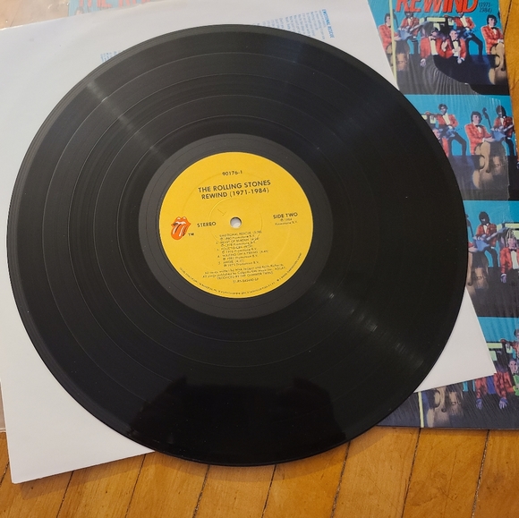 The Rolling Stones Rewind 1971-1984 vintage vinyl record. Black yellow LP FAIR - Picture 3 of 9